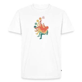 Joueur de pénalité de footballeur de football de repli - T-shirt Premium bio Homme - blanc - Devant - Nico (187cm)