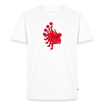 Joueur de pénalité de footballeur de football de repli - T-shirt Premium bio Homme - blanc - Devant - Nico (187cm)