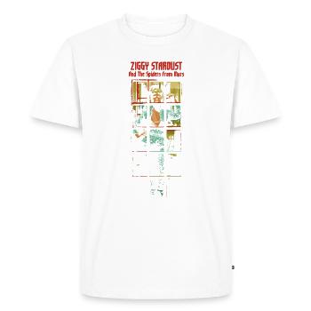David Bowie Ziggy Stardust Album Cover - Men's Premium Organic T-Shirt - white - Front - Nico (187cm)