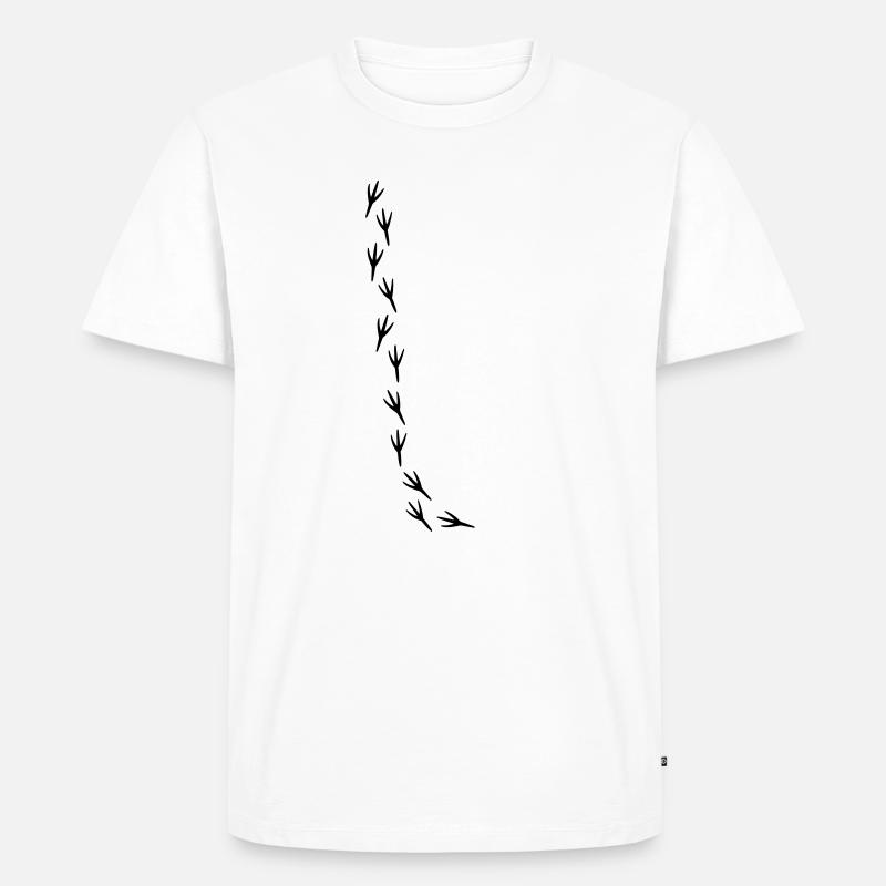 Spatz Vogel Spur Vögelchen - Männer Premium Bio T-Shirt - Weiß