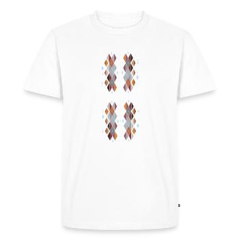 Geometric - Men's Premium Organic T-Shirt - white - Front - Nico (187cm)