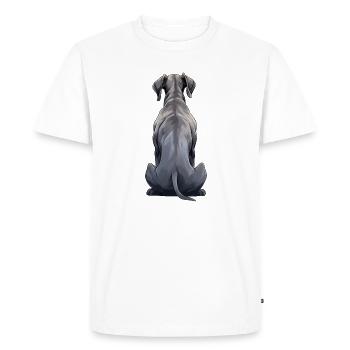 Dogue allemand - T-shirt Premium bio Homme - blanc - Devant - Nico (187cm)