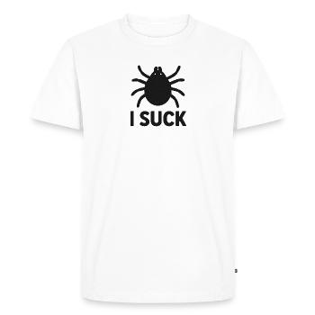 Je suce t-shirt - T-shirt Premium bio Homme - blanc - Devant - Nico (187cm)