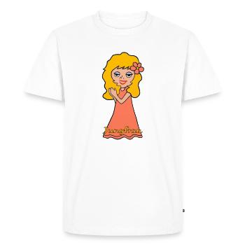 Zodiaque Vierge Dessin animé Fleur Enfant - T-shirt Premium bio Homme - blanc - Devant - Nico (187cm)