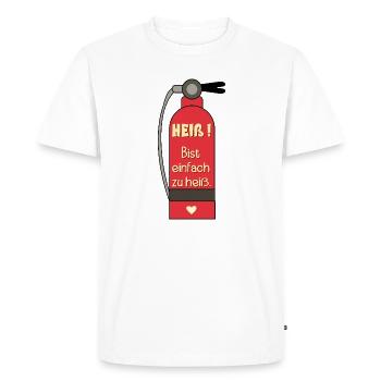 Valentine's Day Fire Extinguisher - Men's Premium Organic T-Shirt - white - Front - Nico (187cm)