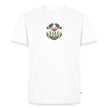 Fleur de forêt - T-shirt Premium bio Homme - blanc - Devant - Nico (187cm)