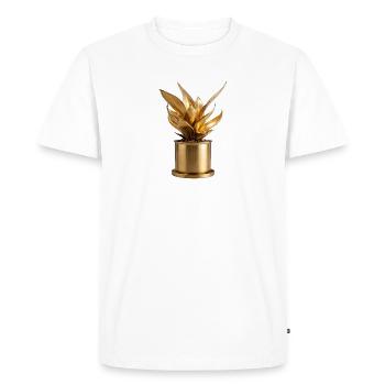 Elegant T-shirt with metal plant - Men's Premium Organic T-Shirt - white - Front - Nico (187cm)