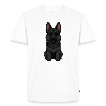 Cadeau berger allemand Berger Noir - T-shirt Premium bio Homme - blanc - Devant - Nico (187cm)