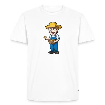 Farmers - Men's Premium Organic T-Shirt - white - Front - Nico (187cm)
