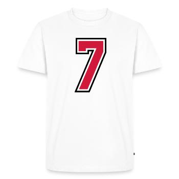 sports jersey number 7 seven - Men's Premium Organic T-Shirt - white - Front - Nico (187cm)