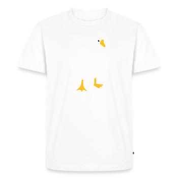 Oie blanche très en colère - T-shirt Premium bio Homme - blanc - Devant - Nico (187cm)