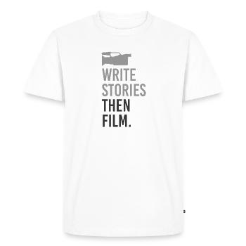Writer - Men's Premium Organic T-Shirt - white - Front - Nico (187cm)