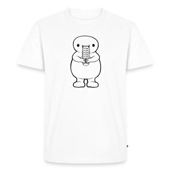 Mangez un clipart sandwich - T-shirt Premium bio Homme - blanc - Devant - Nico (187cm)