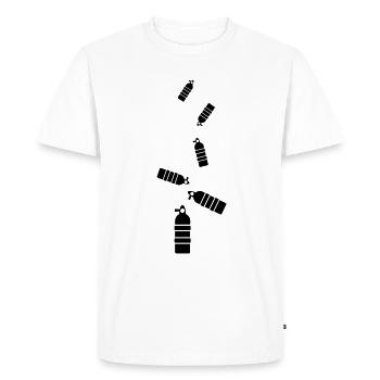 Symbole de plongée à l’oxygène - T-shirt Premium bio Homme - blanc - Devant - Nico (187cm)