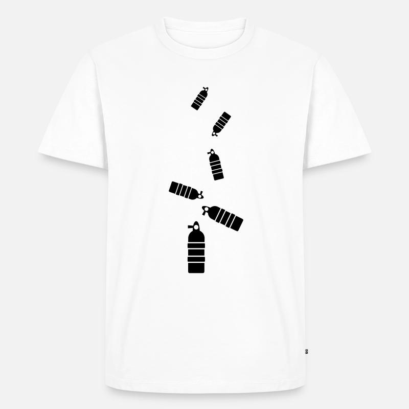 Sauerstoff Tauchen symbol - Männer Premium Bio T-Shirt - Weiß
