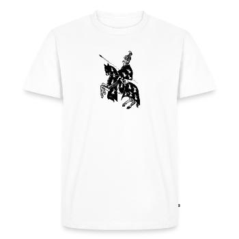 chevalier - T-shirt Premium bio Homme - blanc - Devant - Nico (187cm)