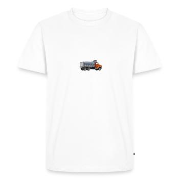 Le vrai routier est un benneux - T-shirt Premium bio Homme - blanc - Devant - Nico (187cm)