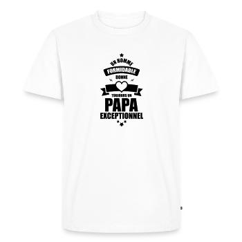 un homme formidable donne un papa exceptionnel - T-shirt Premium bio Homme - blanc - Devant - Nico (187cm)
