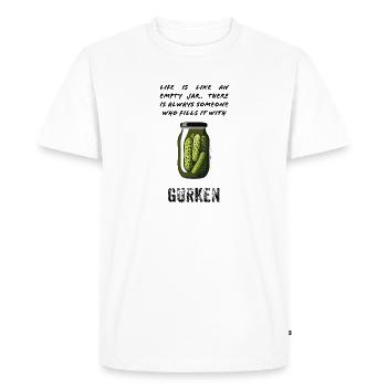 Life is a Gurke - Männer Premium Bio T-Shirt - Weiß - Vorne - Nico (187cm)