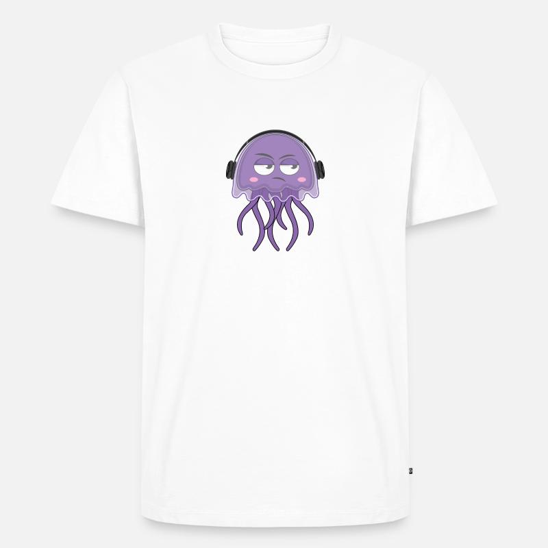 CDMO Jellyfish - Männer Premium Bio T-Shirt - Weiß