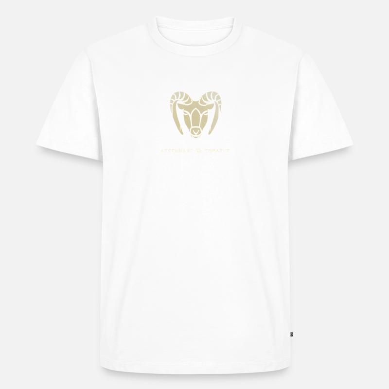 Steinbock - Männer Premium Bio T-Shirt - Weiß