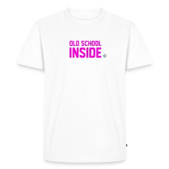 Old School Inside Rose - T-shirt Premium bio Homme - blanc - Devant - Nico (187cm)