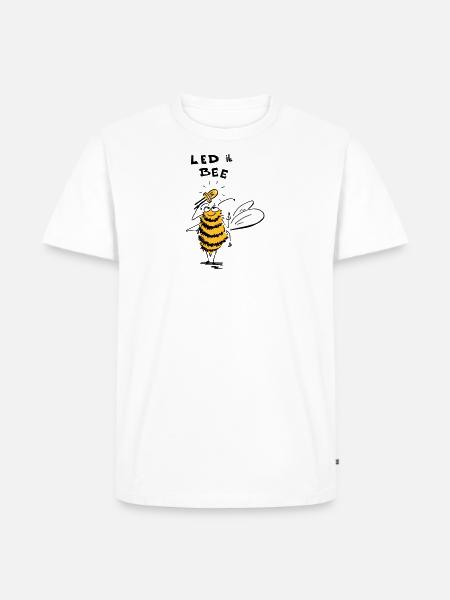 led it bee - Men's Premium Organic T-Shirt - white