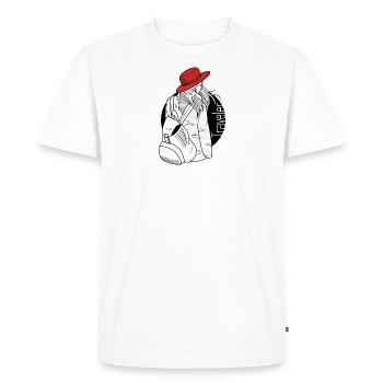 Voyageur - T-shirt Premium bio Homme - blanc - Devant - Nico (187cm)