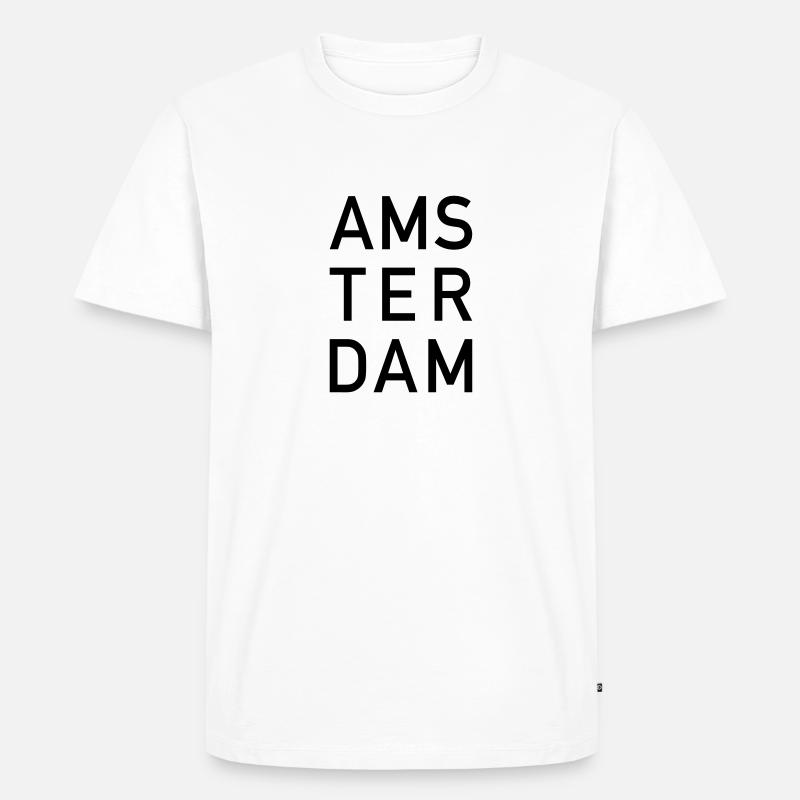 Amsterdam - Männer Premium Bio T-Shirt - Weiß