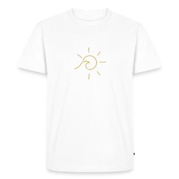 Sun wave - Men's Premium Organic T-Shirt - white - Front - Nico (187cm)