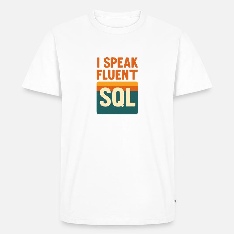 I speak SQL - Men's Premium Organic T-Shirt - white
