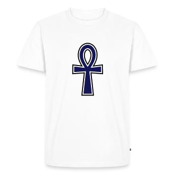 Ankh Cross__V002 - T-shirt Premium bio Homme - blanc - Devant - Nico (187cm)