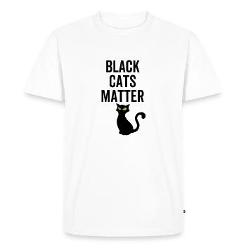 Les chats noirs comptent - T-shirt Premium bio Homme - blanc - Devant - Nico (187cm)
