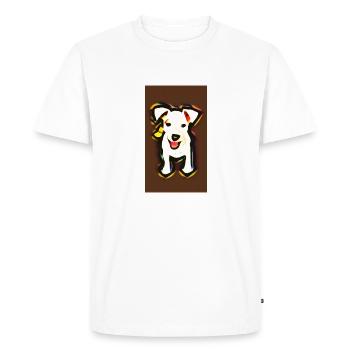 Jack terrier Puppy - Men's Premium Organic T-Shirt - white - Front - Nico (187cm)