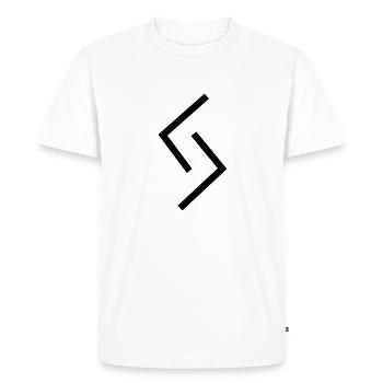 Réussite Succès noir - T-shirt Premium bio Homme - blanc - Devant - Nico (187cm)