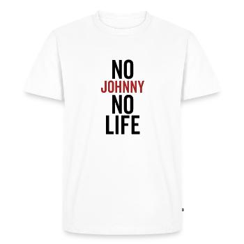 Pas de Johnny Pas de vie - T-shirt Premium bio Homme - blanc - Devant - Nico (187cm)