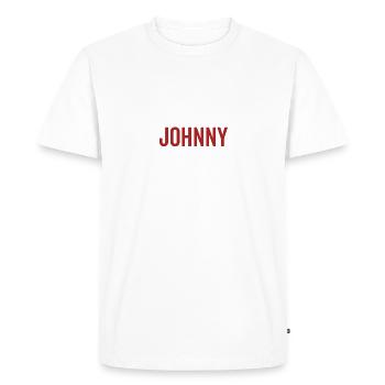 Pas de Johnny Pas de vie - T-shirt Premium bio Homme - blanc - Devant - Nico (187cm)