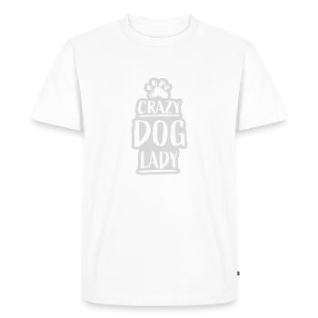 crazy dog lady quote - Men's Premium Organic T-Shirt - white - Front - Nico (187cm)
