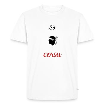 T-shirt Corse - Je suis Corse - T-shirt Premium bio Homme - blanc - Devant - Nico (187cm)