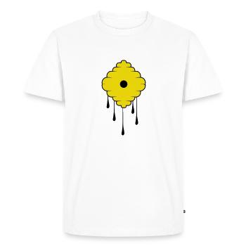 Miel sucré - T-shirt Premium bio Homme - blanc - Devant - Nico (187cm)