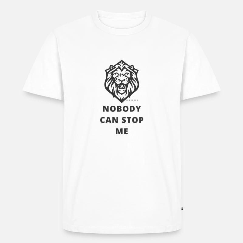 Nobody Can Stop Me - Männer Premium Bio T-Shirt - Weiß