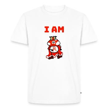 I am R! - Men's Premium Organic T-Shirt - white - Front - Nico (187cm)