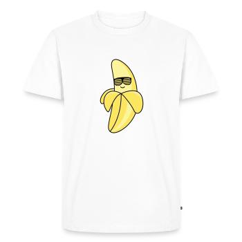cool banana - Men's Premium Organic T-Shirt - white - Front - Nico (187cm)