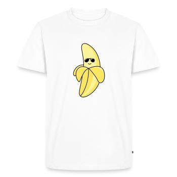 cool banana 01 - Men's Premium Organic T-Shirt - white - Front - Nico (187cm)