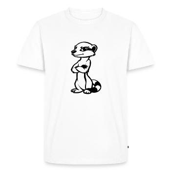 Bande dessinée Meerkat - T-shirt Premium bio Homme - blanc - Devant - Nico (187cm)