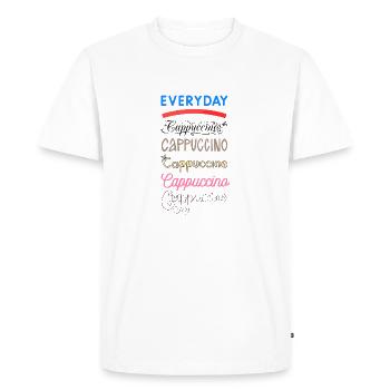 Cappuccino de tous les jours - T-shirt Premium bio Homme - blanc - Devant - Nico (187cm)
