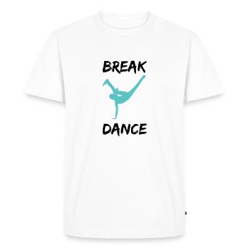 Breakdancer bboy - T-shirt Premium bio Homme - blanc - Devant - Nico (187cm)