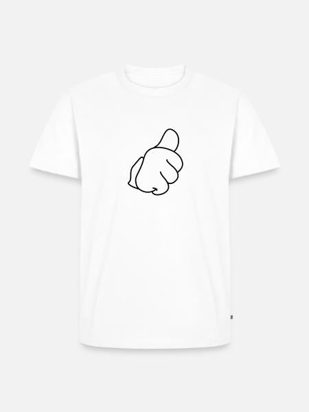 Thumbs - Men's Premium Organic T-Shirt - white