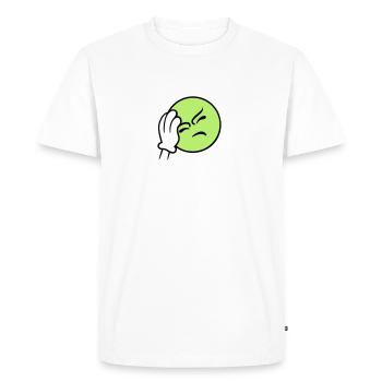 Emoticon Frustration / facepalm emoji (3c) - Men's Premium Organic T-Shirt - white - Front - Nico (187cm)