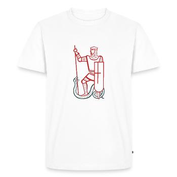 épée épée de chevalier chevalier armor177 - T-shirt Premium bio Homme - blanc - Devant - Nico (187cm)
